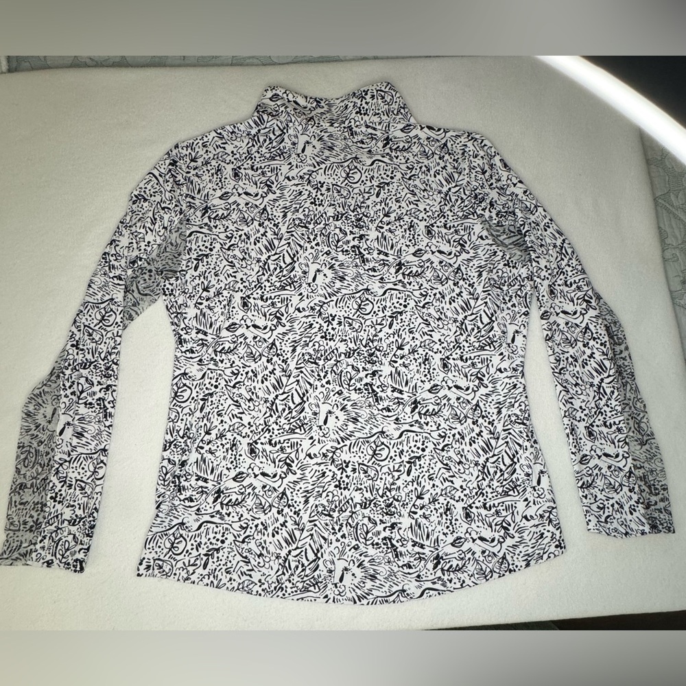 IBKUL/Golf/Tennis  Women’s long-sleeve Mock Neck Quarter Zip EUC - Picture 3 of 5